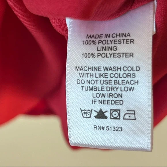 CeCe Vibrant Red Mini Shift Dress Scoop Neck Holiday Festive Cocktail Party 12 - Picture 9 of 9